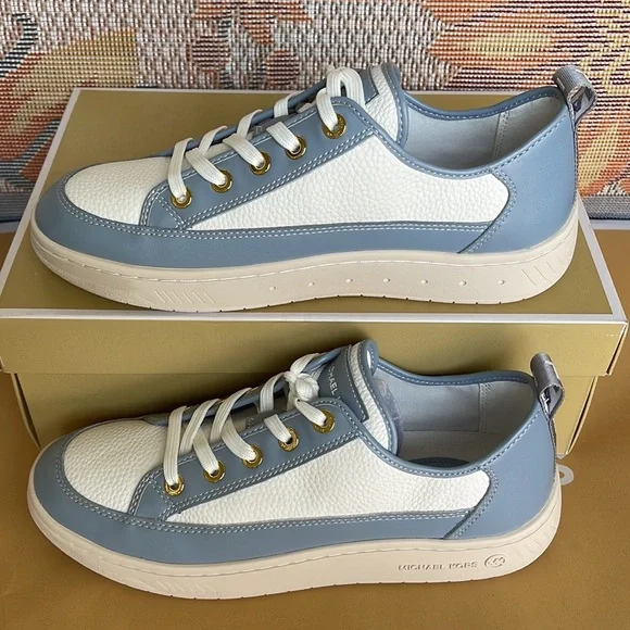 MICHAEL KORS SHEA LACE UP
FAUX LEATHER
49F3SHFS1L
PALE BLUE 
NEW - Picture 2 of 16